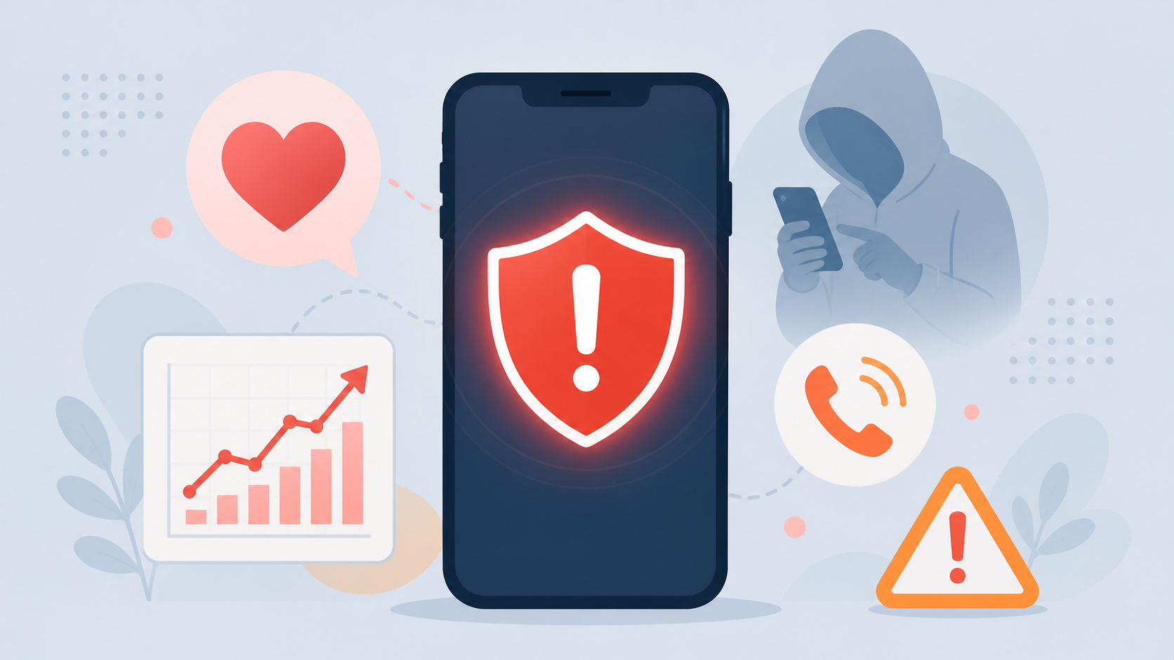 スマホ詐欺・特殊詐欺の警告イメージ