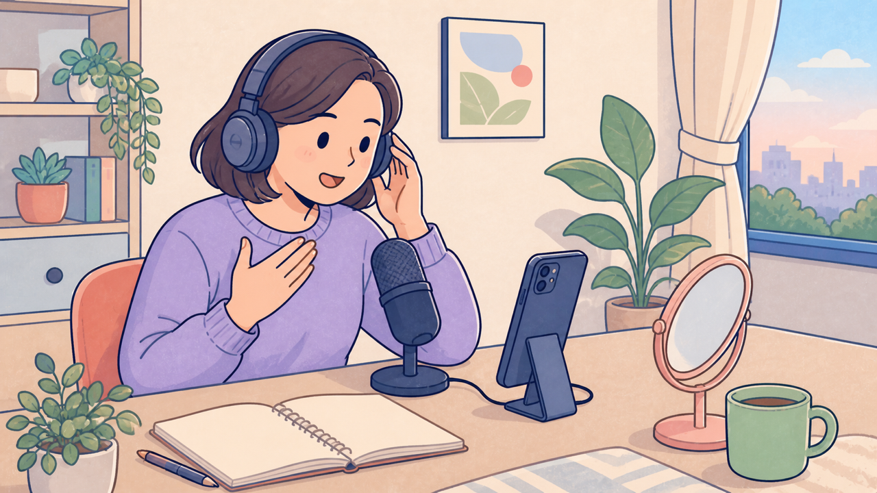 英語の発音を録音して直す