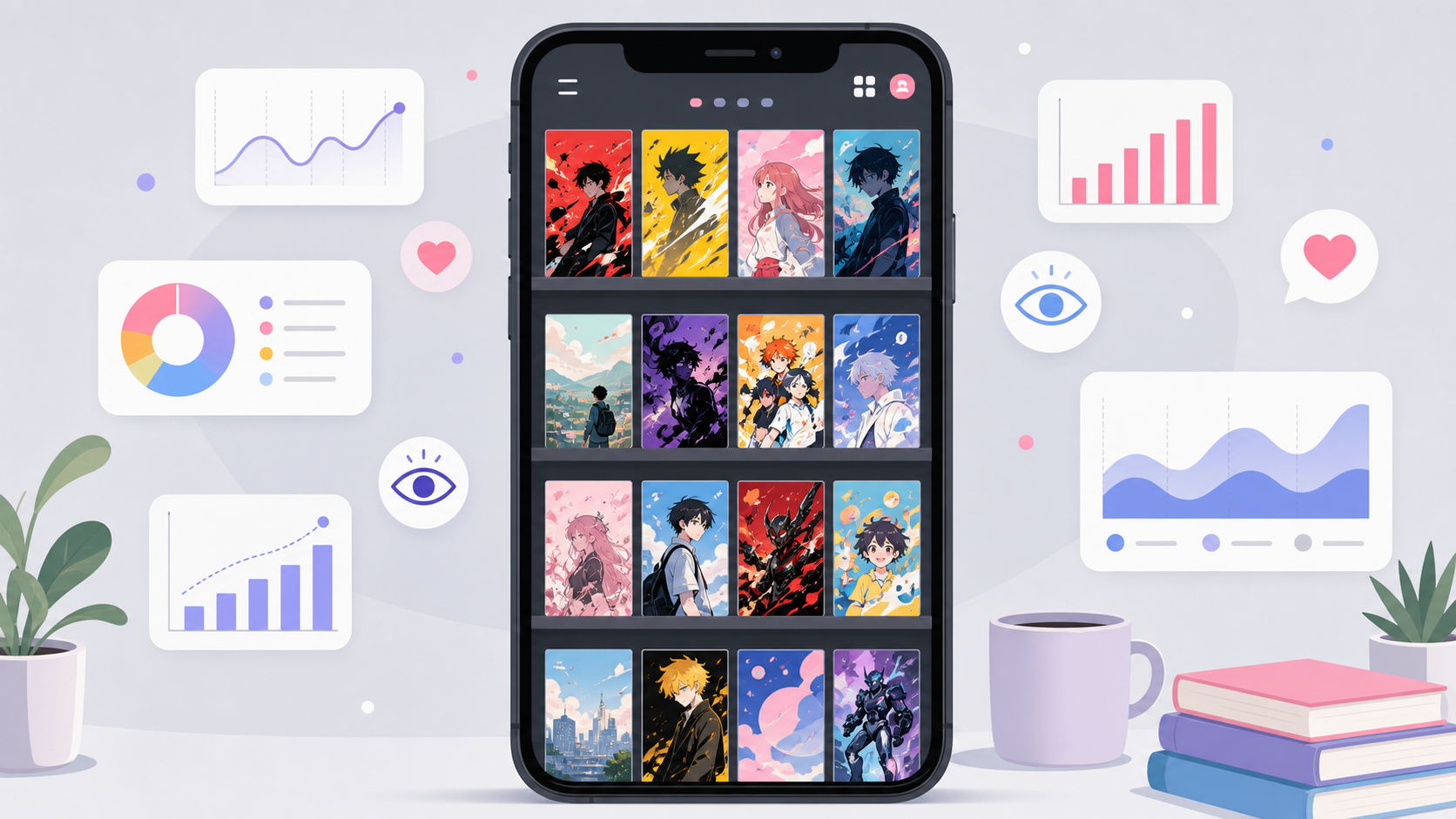 電子書籍とデータマーケティングのイメージ