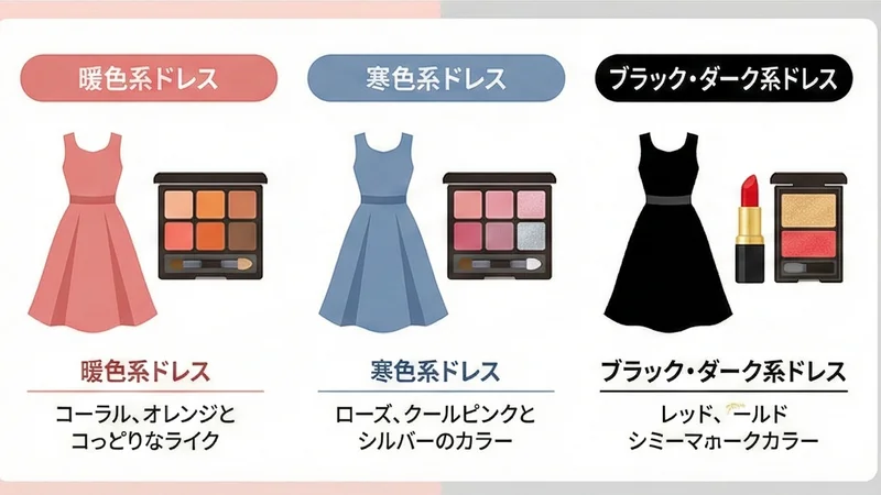 ドレスの色別メイクの合わせ方